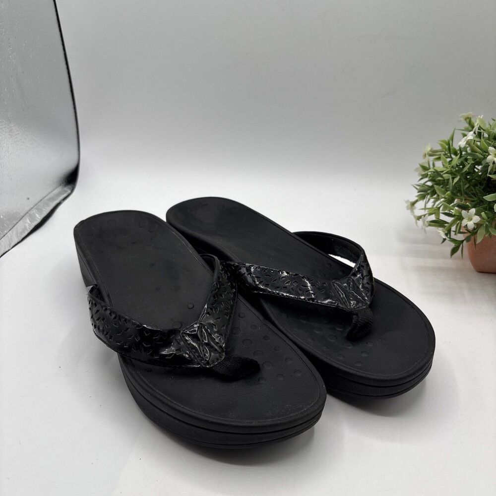 Women Vionic Zuma 8 Slip on Black Sandals Preowned
